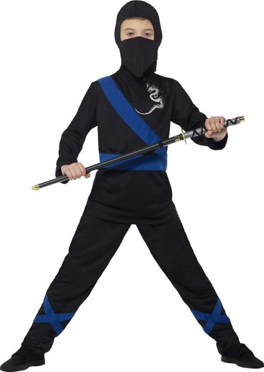 Ninja & Samurai Kostuum | Flitsende Zwaardkunstenaar Ninja | Jongen | Medium | Carnaval kostuum |  